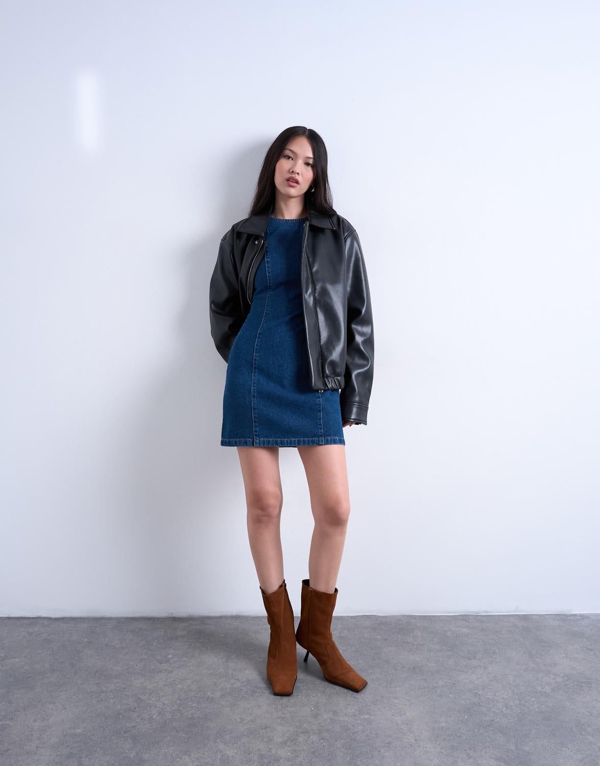 TSLIV DENIM MINI DRESS
